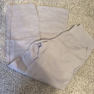 Allen Allen, gray linen trousers, size s